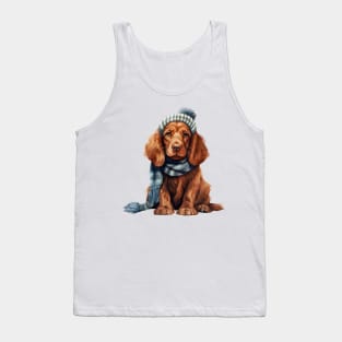 Winter Irish Setter Dog Tank Top